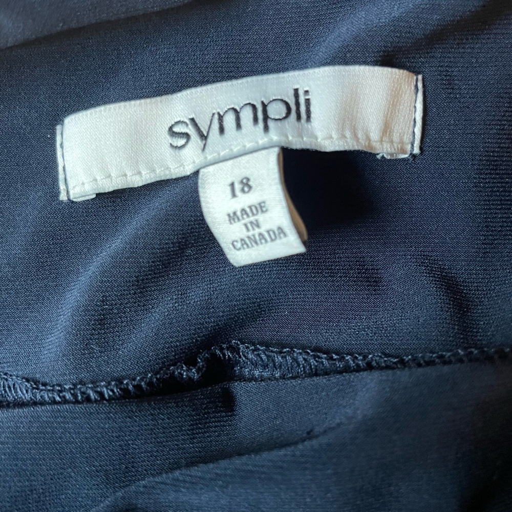 Sympli, NEW Navy 27204 Wide Leg Trouser Crop NWT - Picture 3 of 5